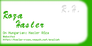 roza hasler business card
